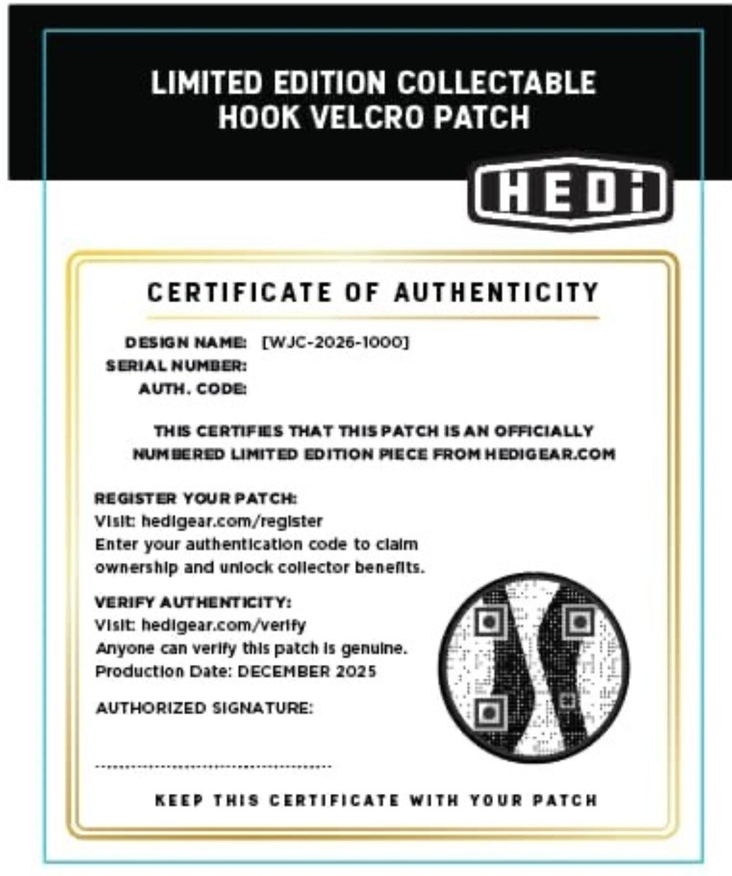 World Jr's Championship Limited Edition Patch